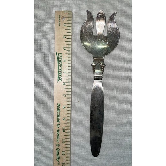 Vintage Originals by AL Serving Utensils Salad Used Silver on Copper 2 Piece - Picture 9 of 9